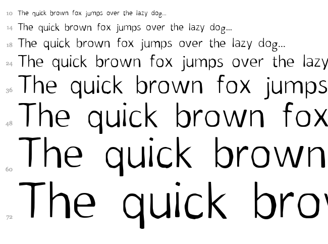Before Time font waterfall